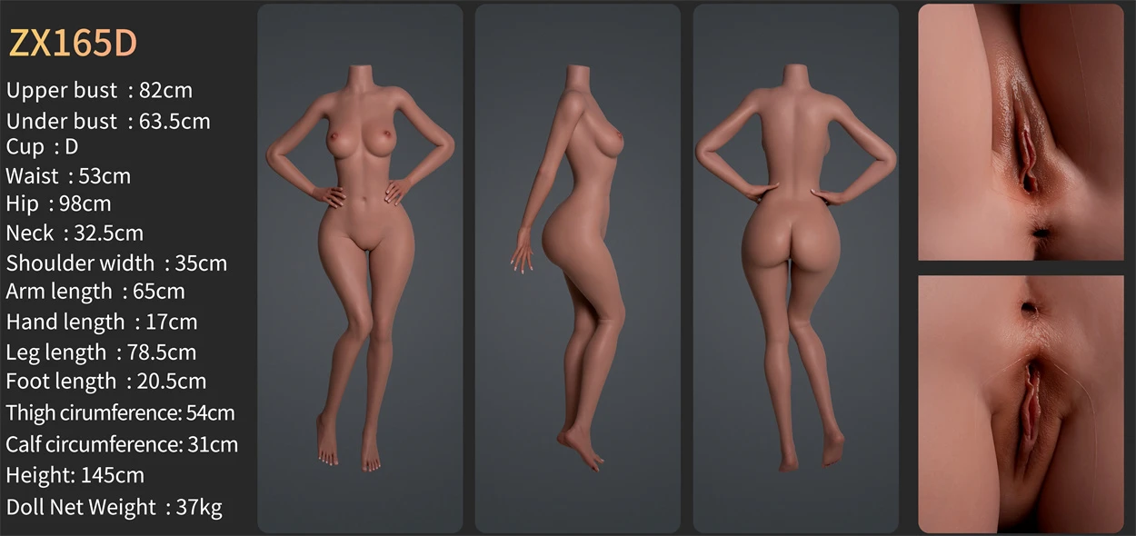 【Best Value Sex Doll $1500-$2500】Zelex SLE Series, 165cm/5ft5 Silicone Sex Doll, Head ZXE201, Movable Jaw