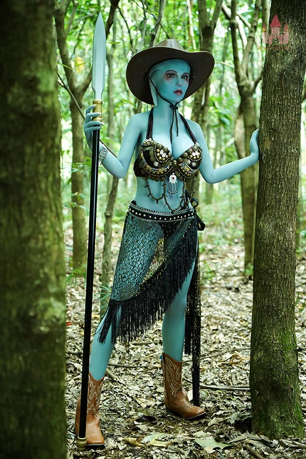 💥New Green Skin Alien Sex Doll Karsyn 156cm (Free 2nd Head)
