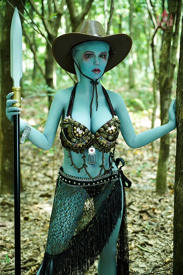 💥New Green Skin Alien Sex Doll Karsyn 156cm (Free 2nd Head)