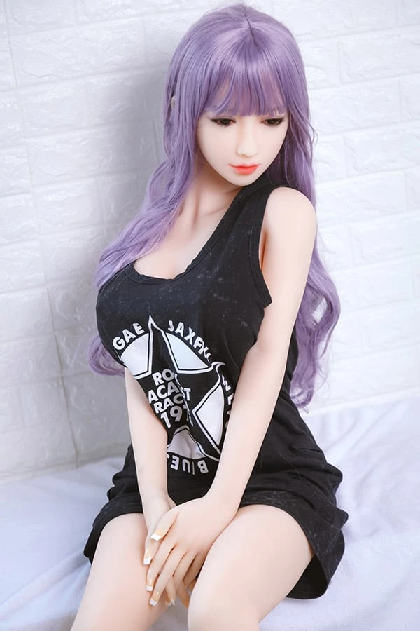 Asian Purple Haired Big Tits Realistic Sex Doll Annalee 158cm