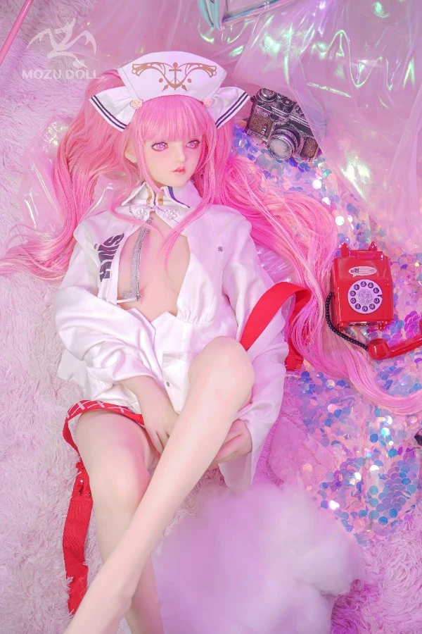 Pretty Pink Haired Nurse Sex Doll Lisa 145cm (Free Doll Same Clothes)