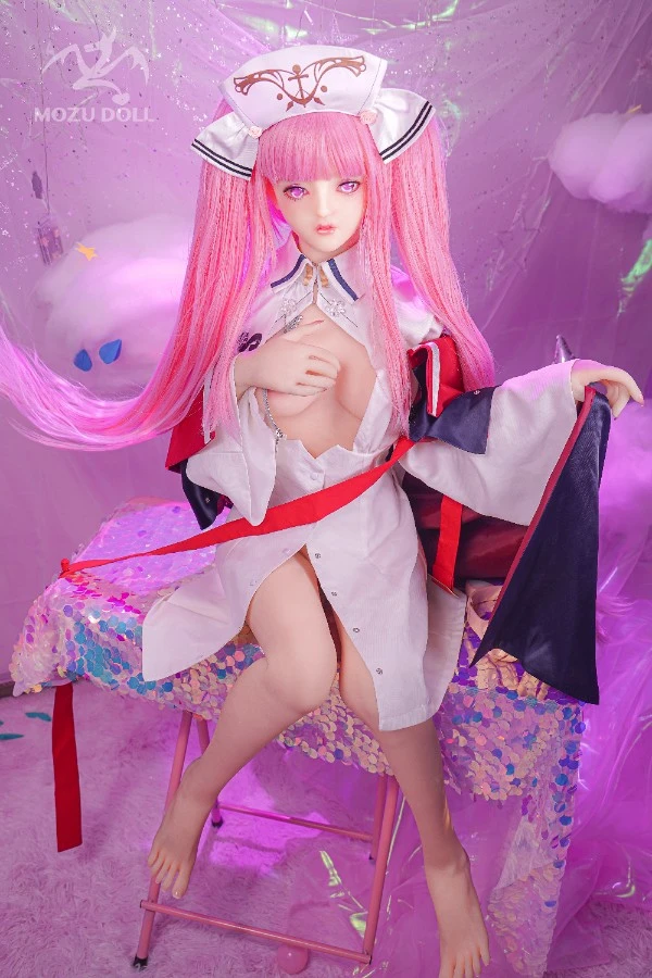Pretty Pink Haired Nurse Sex Doll Lisa 145cm (Free Doll Same Clothes)