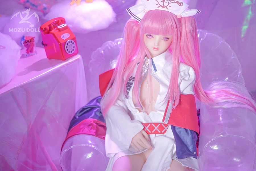 Pretty Pink Haired Nurse Sex Doll Lisa 145cm (Free Doll Same Clothes)