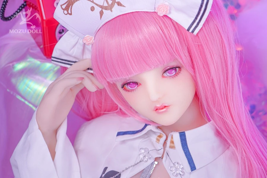 Pretty Pink Haired Nurse Sex Doll Lisa 145cm (Free Doll Same Clothes)