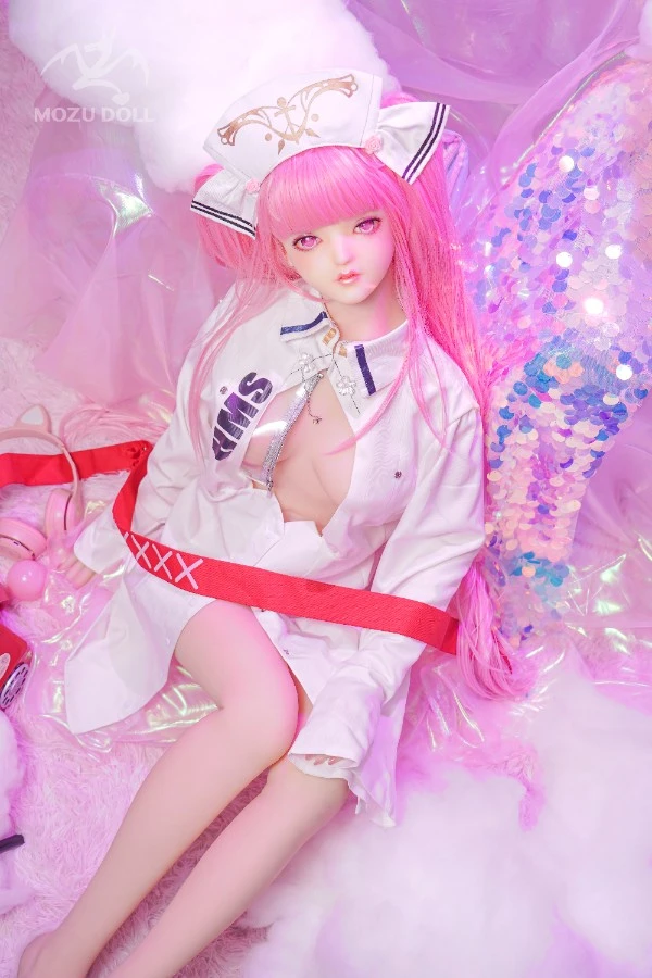 Pretty Pink Haired Nurse Sex Doll Lisa 145cm (Free Doll Same Clothes)