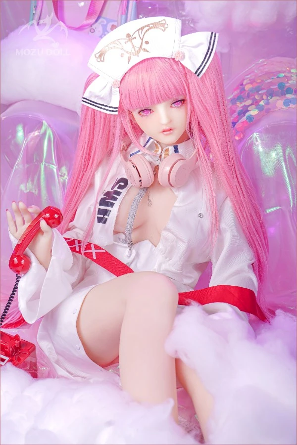 Pretty Pink Haired Nurse Sex Doll Lisa 145cm (Free Doll Same Clothes)