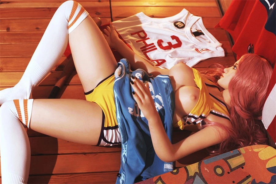 Pink Hair Basketball Baby Sex Doll Remy 168cm