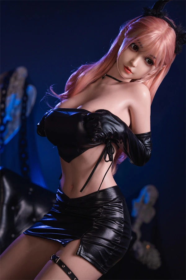 Cute Pink Hair Silicone Sex Doll Michael 159cm
