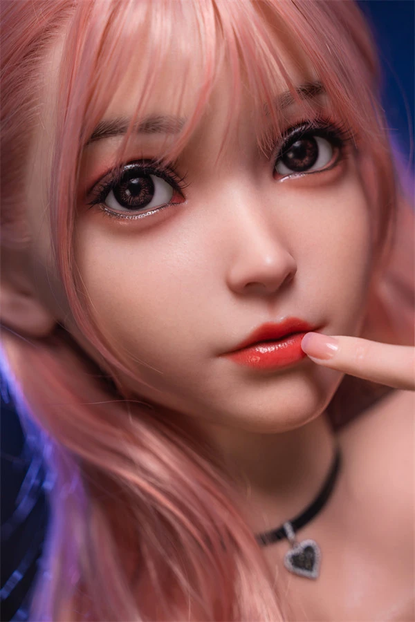 Cute Pink Hair Silicone Sex Doll Michael 159cm