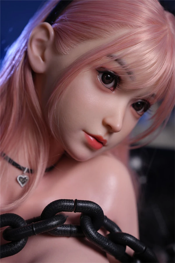 Cute Pink Hair Silicone Sex Doll Michael 159cm
